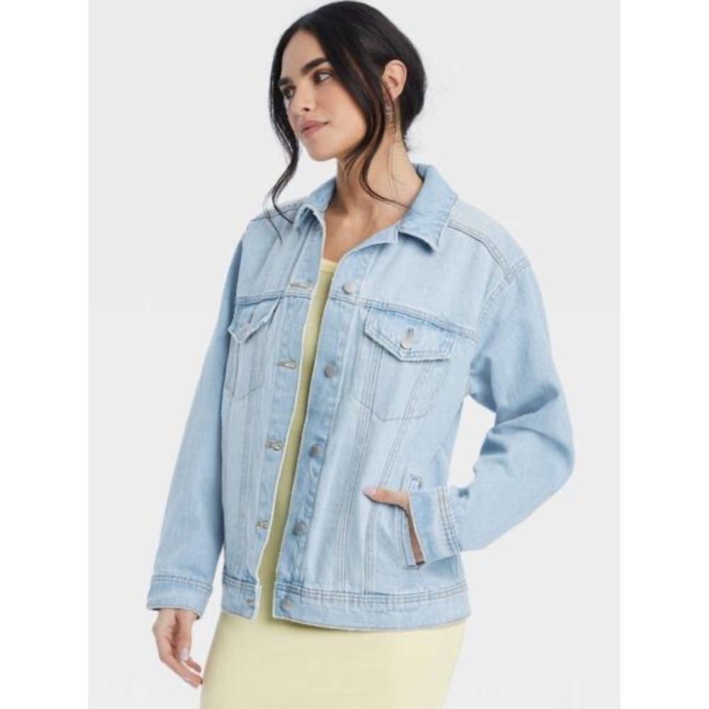 Universal Thread Light Blue Oversized Denim Jacket - Trucker Style - Women's Med - Picture 3 of 11